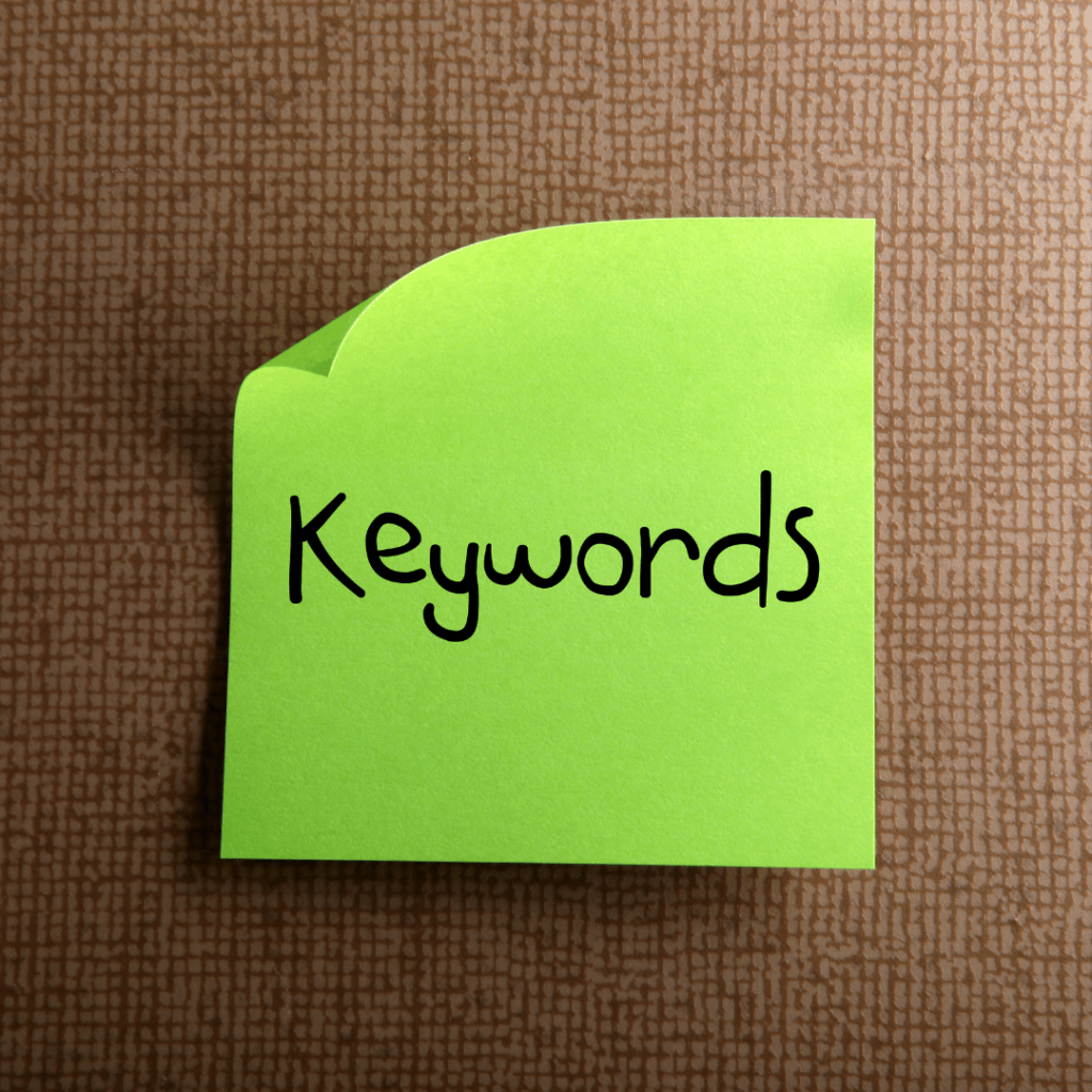 keywords in green